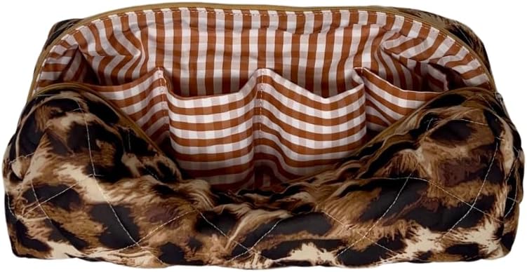 Travel Bag for Hair Tools&Attachments–Compatible with Dyson ,Shark, Travel Storage Bag, Portable Travel case Organizer,multifaction Large Pink Cosmetic Bag with Pockets, leo print,