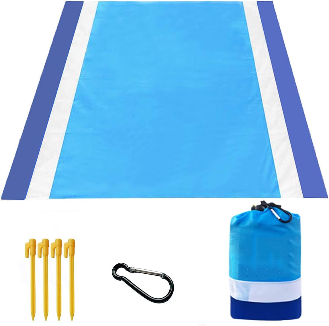 Beach Blanket Large Size 82"x78" Sand Free Waterproof Quick Drying Outdoor Camping for 3-6 Adults,Soft Comfortable Durable for Camping Beach Park Travel Family
