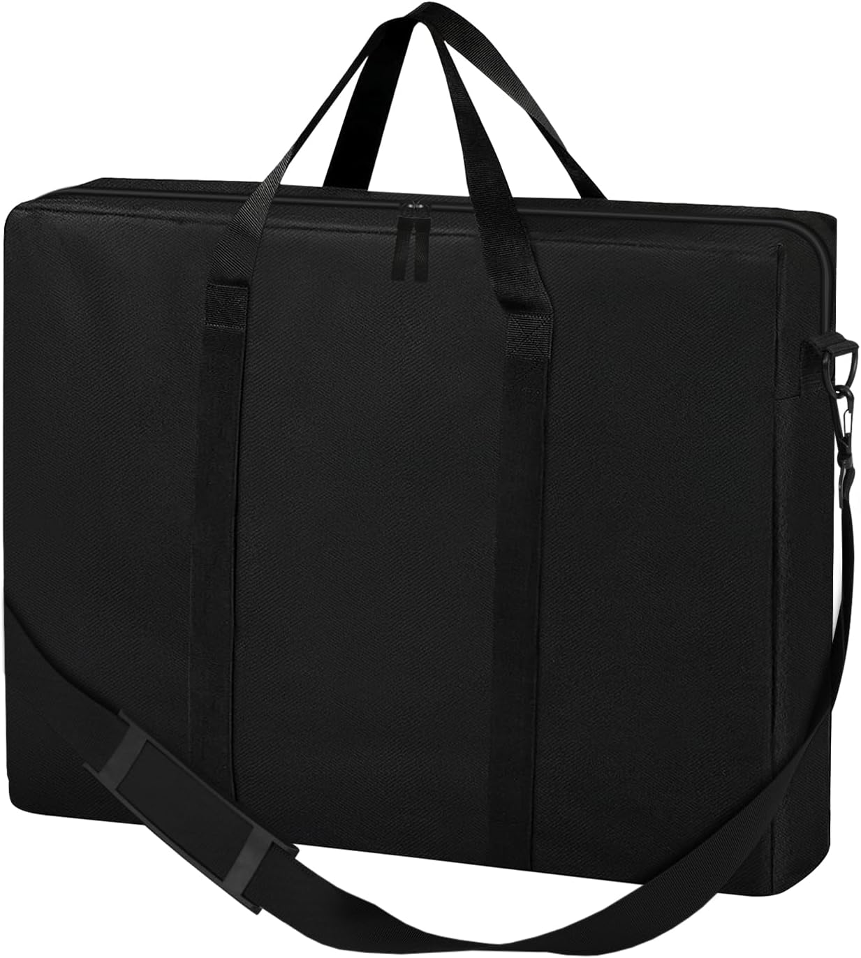 Folding Table Storage Bag, Portable 600D WaterProof Carry Bag for Folding Picnic/Camp Tables with Reinforcing Plate & Shoulder Strap, 25" D x 25" W x4.7 H Fits 4FT Folding Tables（bag only）