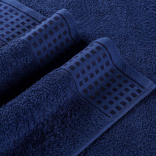 100% Cotton 2 Pack Oversized Bath Towel Set 28x55 Inches, Ultra Soft Highly Absorbant Compact Quickdry & Lightweight Large Bath Towels, Ideal for Gym Travel Camp Pool - Navy Blue